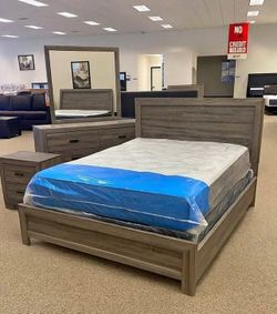 Rustic Queen 4 Pieces Bedrooom Set, COD - Financing 