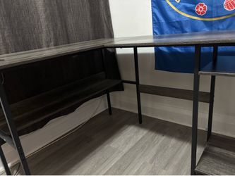 L- Shape Desk with File Cabinet (Not selling separately)