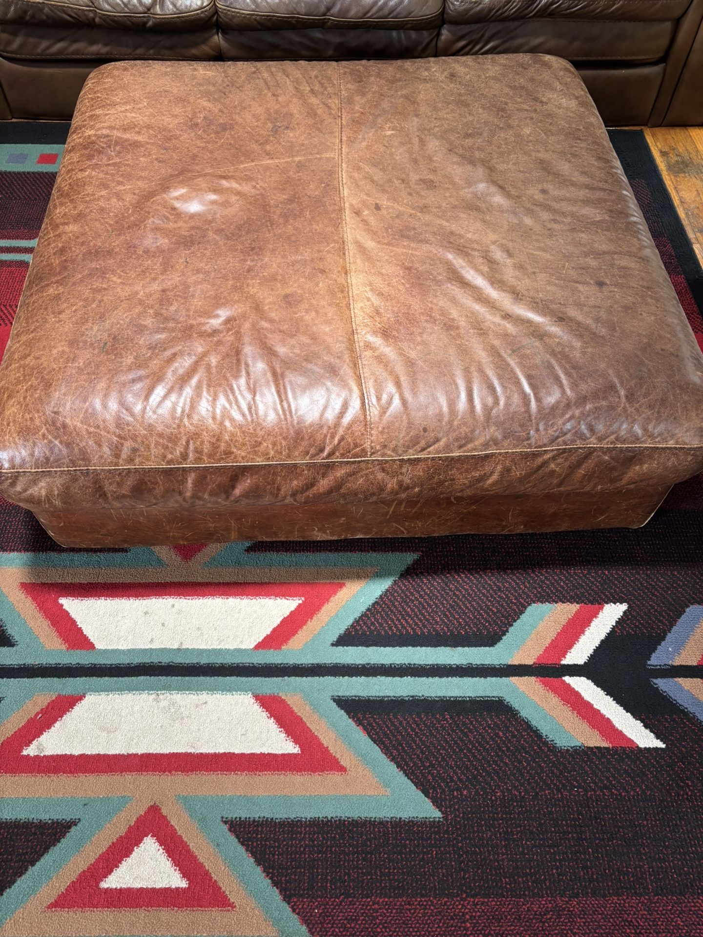 Jerome‘s Italian Leather Ottoman