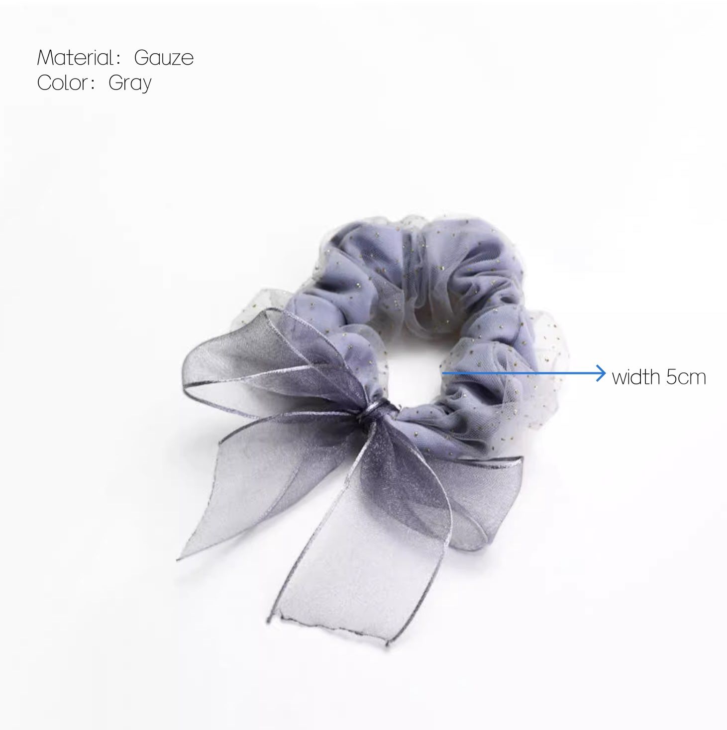 Gauze gray hair elastic