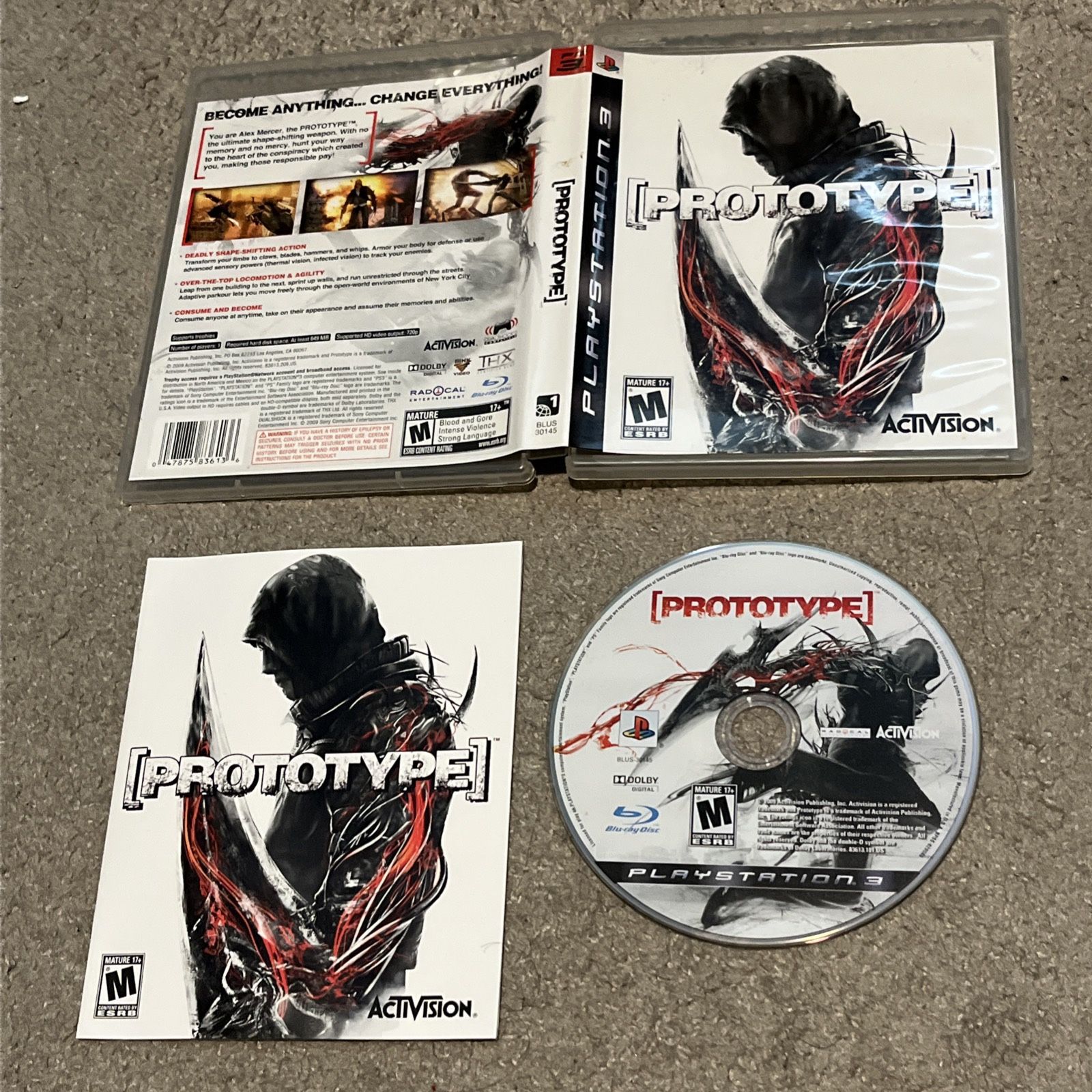 Prototype PS3 (PlayStation 3, 2009) CIB Complete w/ Manual