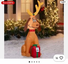 Grinch Max the Dog Christmas Inflatable Decoration