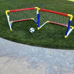 Toy Soccer Ball and Goals 