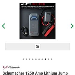 Schumacher 1250 Amp Lithium Batter Jump pack