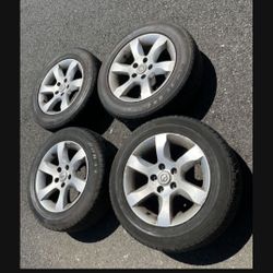 4 — 215/60r16 5x114.3 5x4.5 Stock Nissan Altima Kia Optima Cr-v Camry Corolla Civic Accord Altima Sentra Camry Rims Wheels Good 90% Treads Tires!!!!