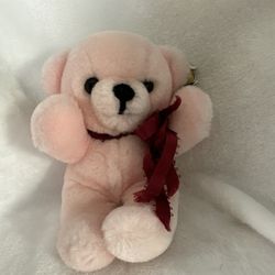 New Dakin  Mini Cuddles 31-1490 Pink Teddy Bear Good Condition 