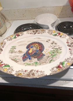 Vintage turkey platter some chipping on edges