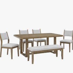 DARLA 6 PIECE DINING SET W/ BENCH 