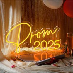 “New”2025 Prom”Keepsake”LED Neon Sign (20” X11”)