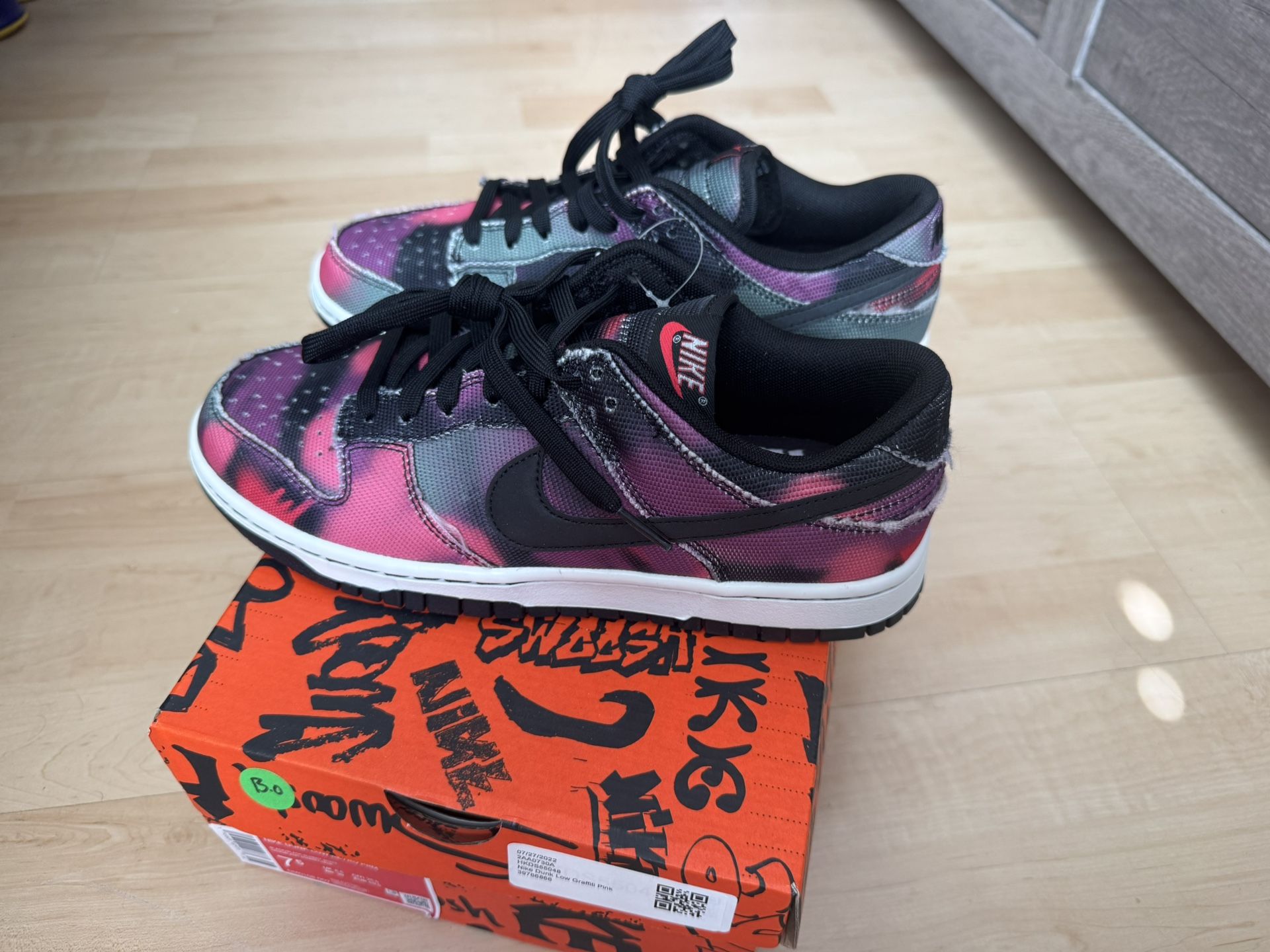 Nike Dunk Low Retro PRM Graffiti Pink Men’s 7.5