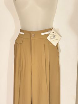 J INC High-Waist Pleated Wide-Leg Trousers