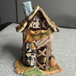Blue Sky “Happy Thanksgiving” candle holder
