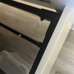 Cal king white frame and foam matress