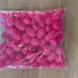 100 New Pink Plastic 2.25inch Easter Eggs 