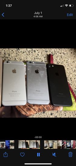 3 iPhones Screens Cracked 