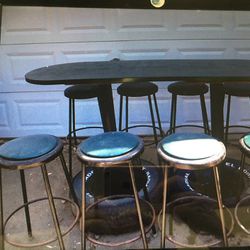 NASCAR-themed high-top bar table for your man cave!! (all stools sold)