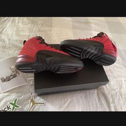 Red And Black Jordan 12s 5