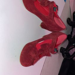 Red Suede Heels