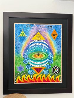 Framed Spiritual Hebrew Mystical Art Print