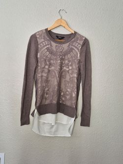 NWOT Simply Vera Vera Wang Brown/White Top Womens Size: Small
