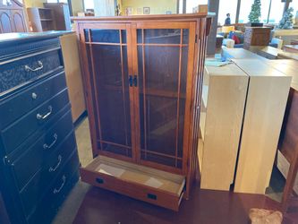 Mission Style Double Door Cabinet