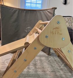 Lily & River "Little Pro" Playset + Comfort Cushion (4-Piece Montessori Climbing Gym)