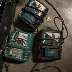 3 Makita Chargers 