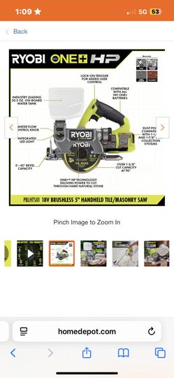 Ryobi cordless wet, saw brand new in the box