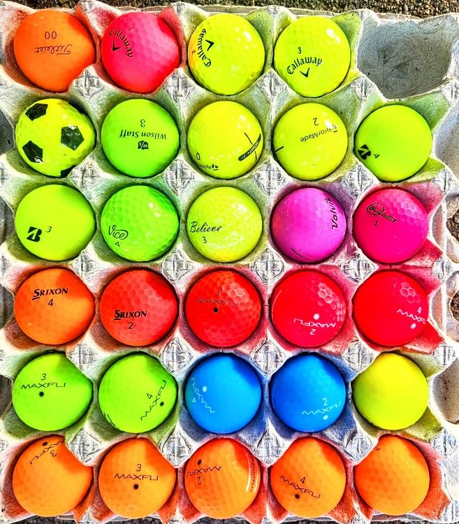Hi Vis And White Golf Balls