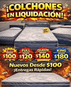 Colchones nuevos desde $90
