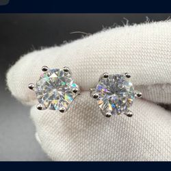 Moissanite Stud Earrings