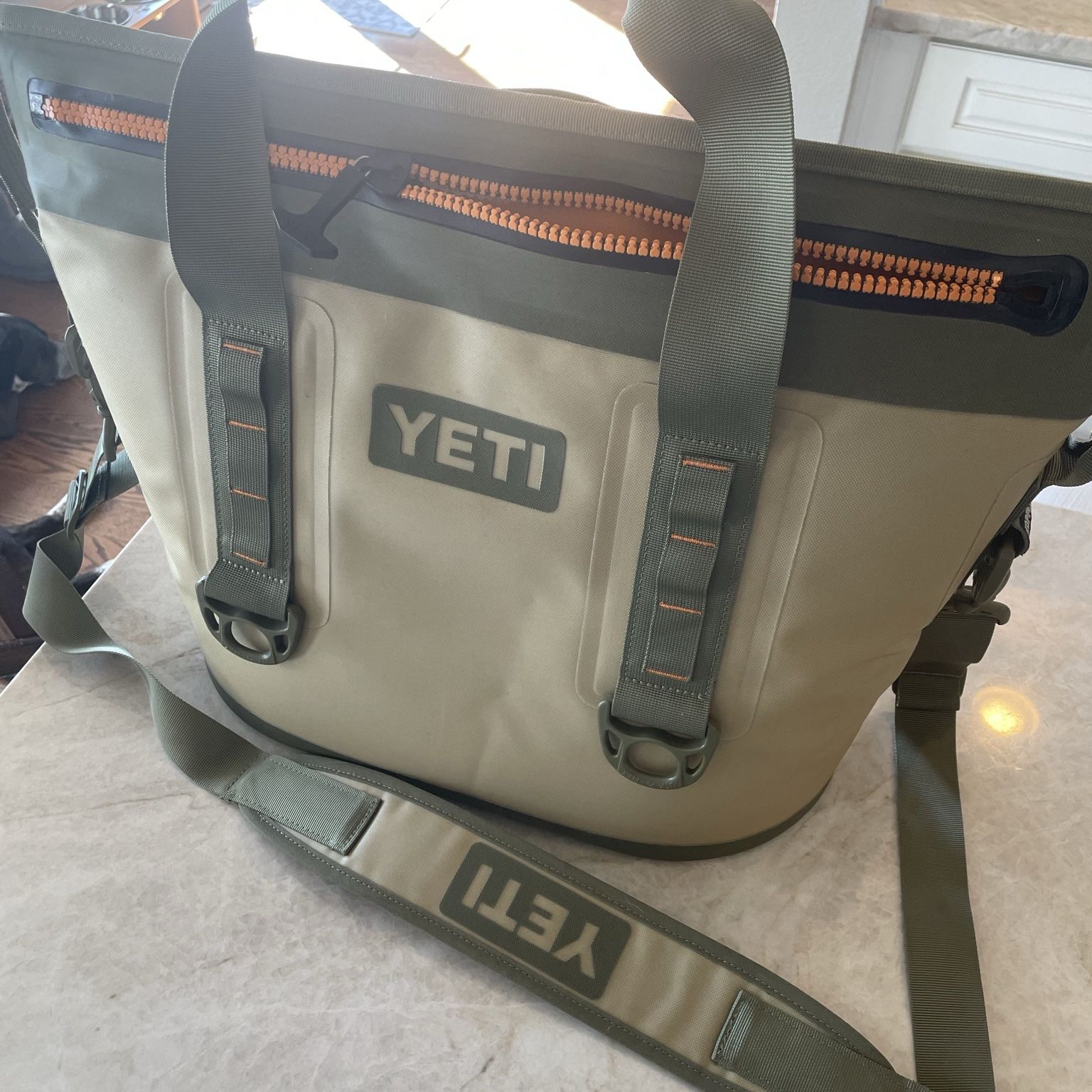 YETI Hopper 30 Cooler Tote Tan Orange 