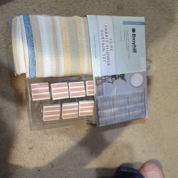 Broyhill Fabric Shower Curtain/Rings