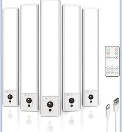 LED Under Cabinet Light Bars 5-Pack with Remote