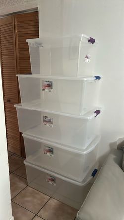5 Pieces  Box Containers Bins Storage Tote