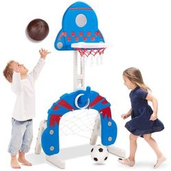Toddler Activity Center Indoor Outdoor (Basketball, Soccer & Ring Toss
