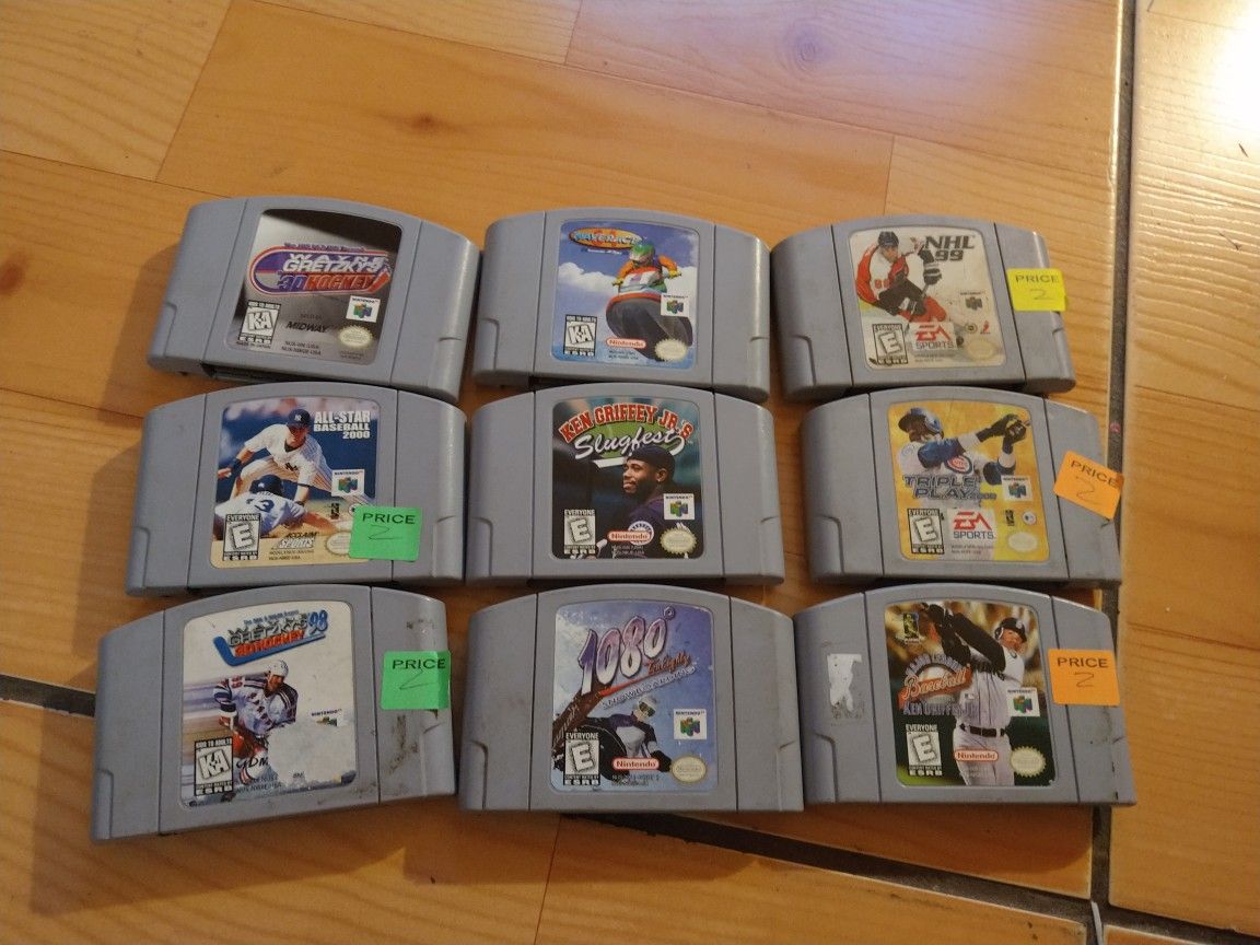 Nintendo 64 games different prices