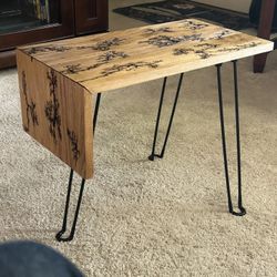 Homemade Oak One By 12 Wood Table With A River Drop
