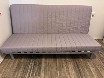 IKEA Gray Futon Sofa Bed with Metal Frame