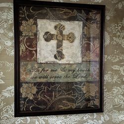 As For Me & My House We Will Serve The Lord Framed Print Decor