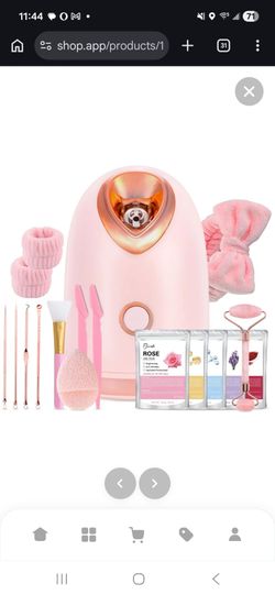 New Pjordo (pink) facial steamer with jelly mica powder