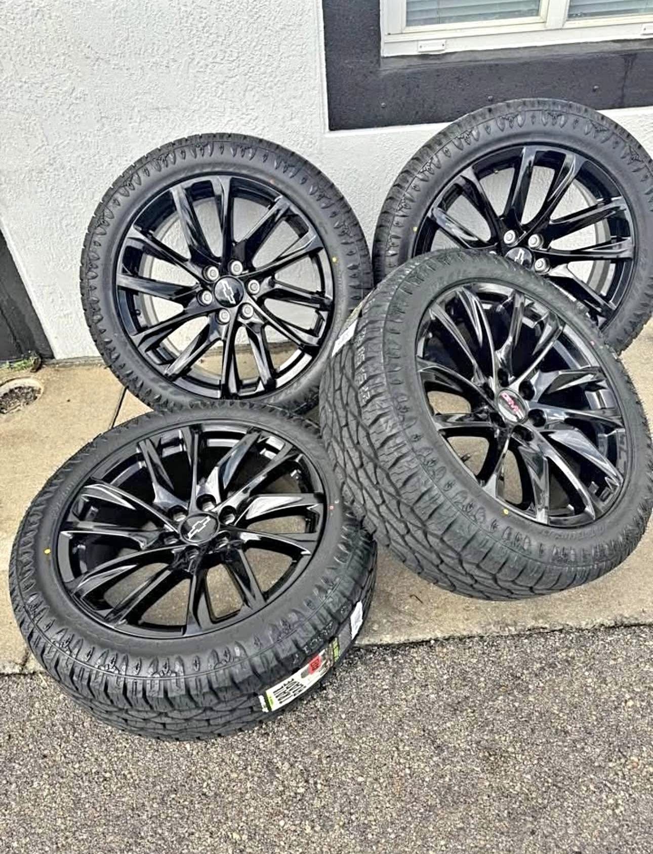 22" GMC Chevy Style Wheels With All Terrain Tires WE FINANCE! Silverado Tahoe Escalade