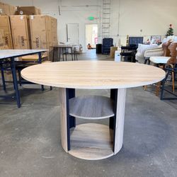 Brand New Light Oak Round Dining Table For 4-6 People 