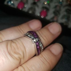 Faux Amethyst Ring Size 8