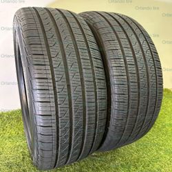 S539  225 45 17 91H  Pirelli Cinturato P7 Run Flat  2 Used Tires 95% Life 