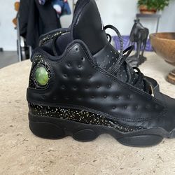 Jordan 13 Gs Gold Glitter #5y