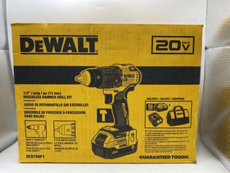 Dewalt 20V Max 1/2" Brushless Hammer Drill Kit With 5Ah Battery & Charger