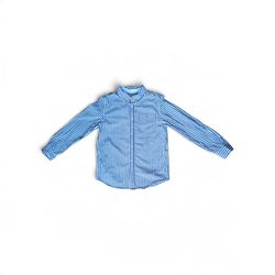 Vineyard Vines Boys Blue/White Check Cotton Gingham Button-Down Whale Shirt 8/10