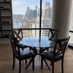 Round Glass Dining Table With Chairs