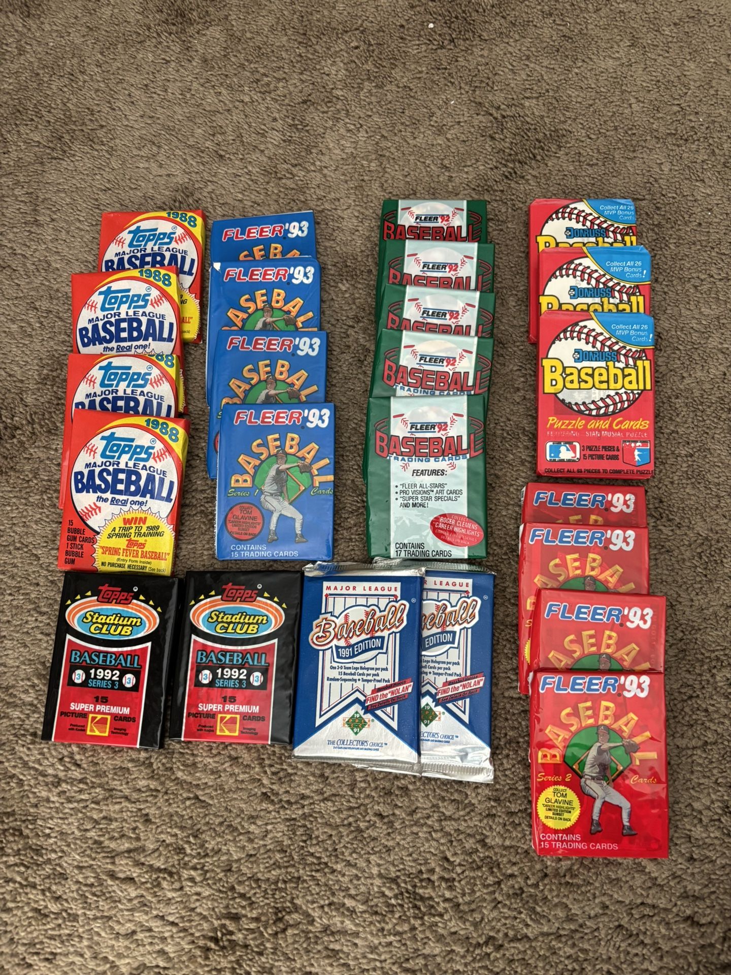 24 Unopened Sealed Packs Of Baseball Cards
